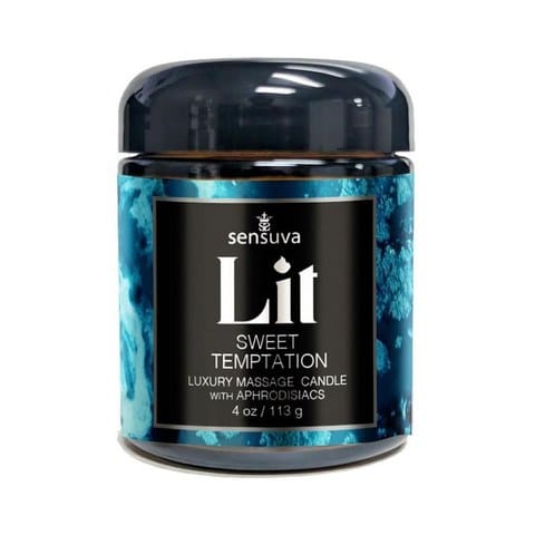 Sensuva Lit Sweet Temptation Massage Oil Candle